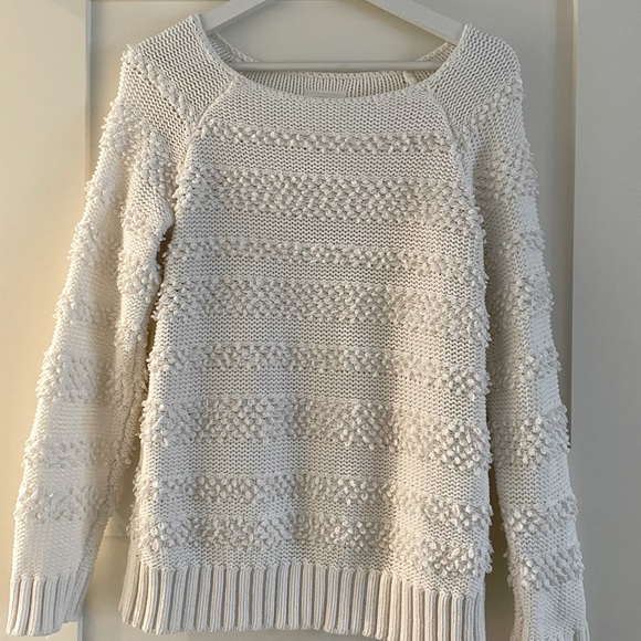 Lou & Grey Knit White Sweater XS - Picture 3 of 5